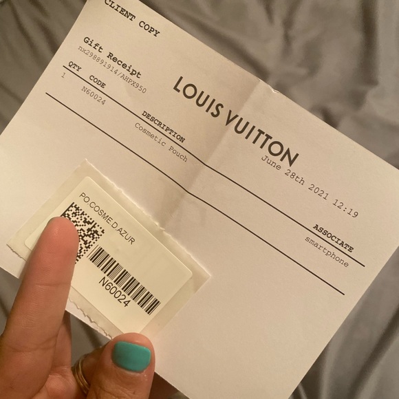 Louis Vuitton Damier Azur Cosmetic Pouch - Picture 7 of 7